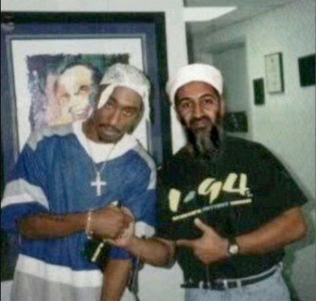 tupac osama picture. Photograph taken by Elvis